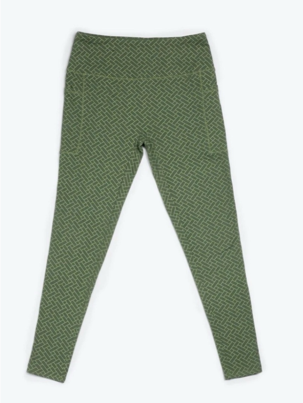 lug Olive Green Geometric Print Leggings